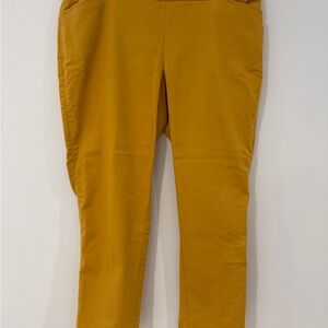 Croft & Barrow Mustard Yellow Stretch Ponte Pants Size 18